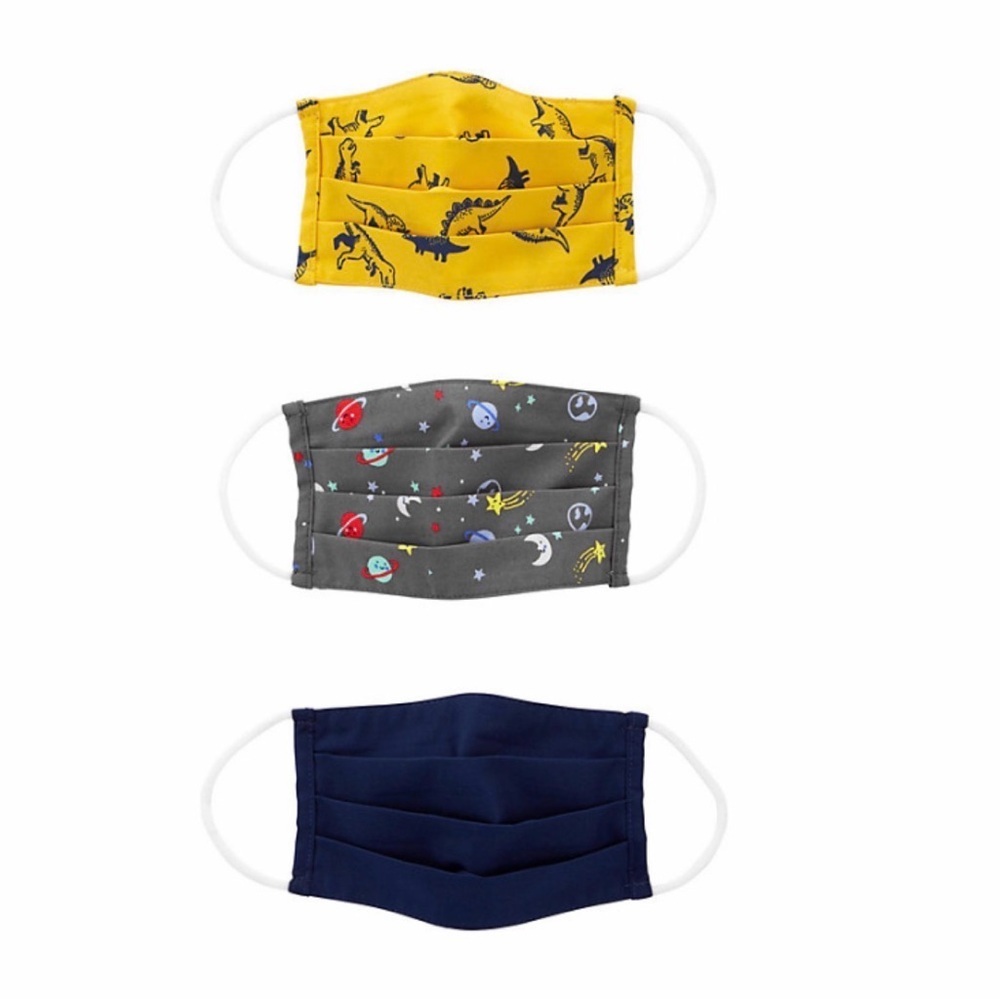 CARTER’S SPACE/DINO WASHABLE CLOTH FACE MASKS - ONE SIZE (NEW WITH TAGS) A14